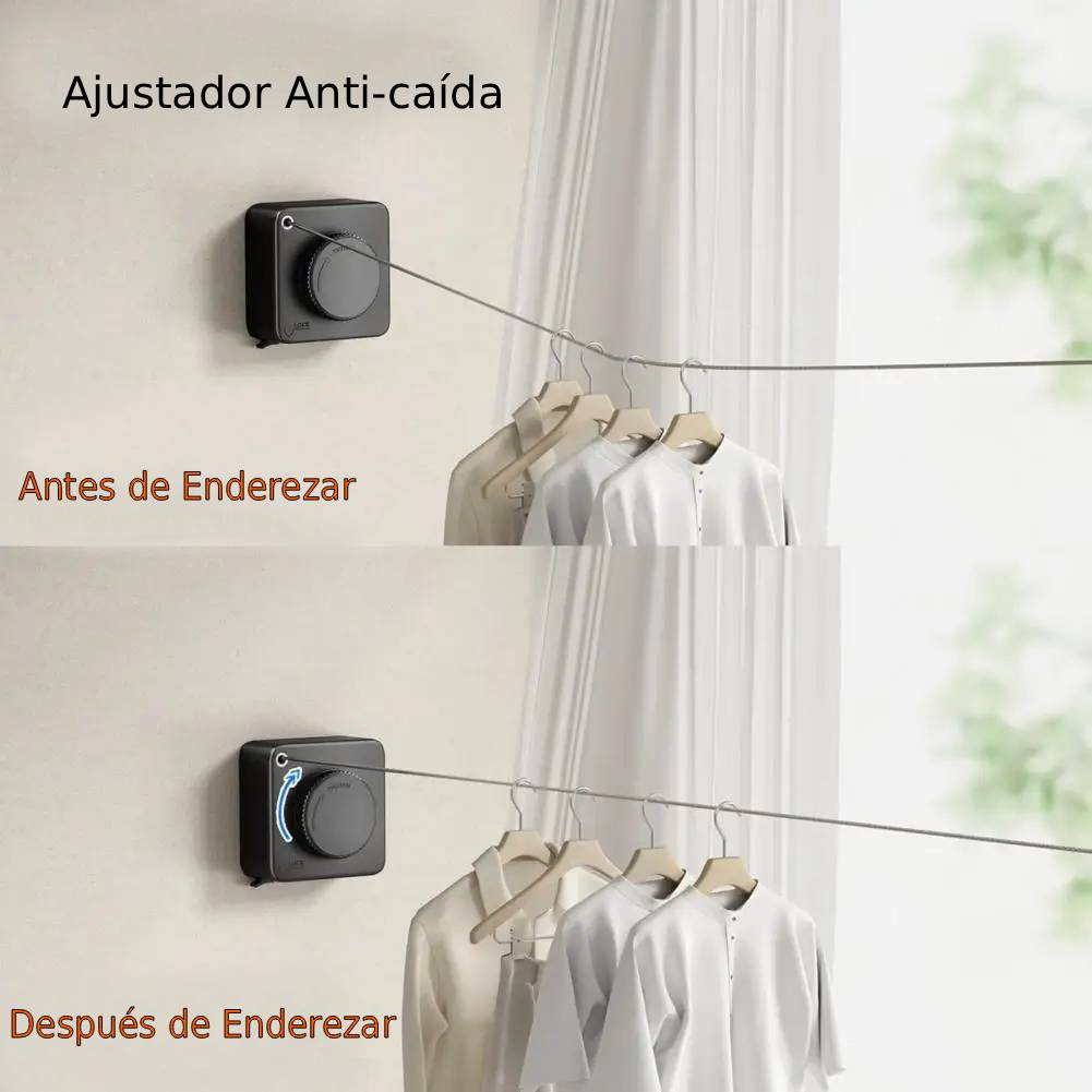 Cuerda tendedero retráctil inoxidable